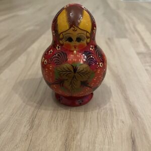 Vintage R. Ceprueb Nocag 5pc Nesting Dolls - Strawberry Theme - Artist Signed